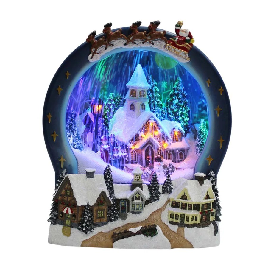 Holiday Living Resin Lighted Musical Animatronic Santa Carousel