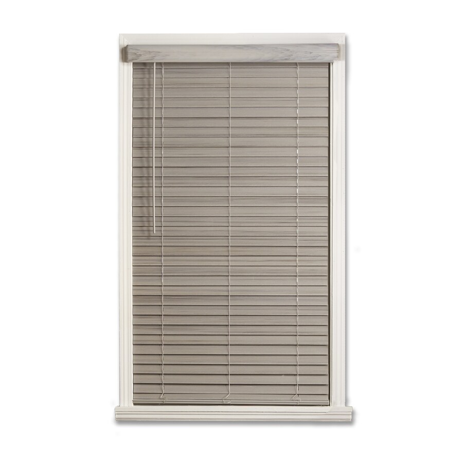 a + r 2in Cordless Driftwood Gray Faux Wood Blinds