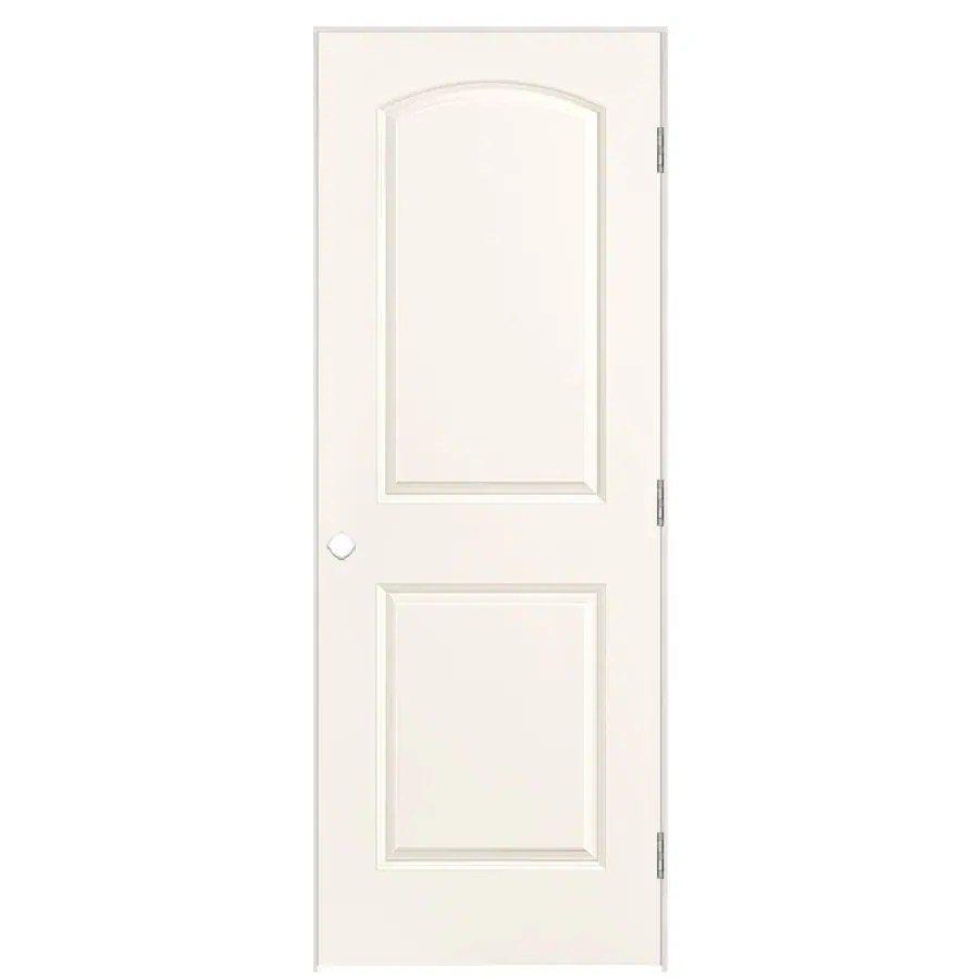 Masonite Roman 30in x 80in White 2Panel Round Top Solid Core