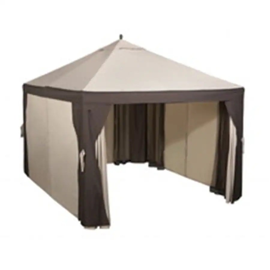 Garden Treasures 10ft x 12ft Brown Steel Gazebo at