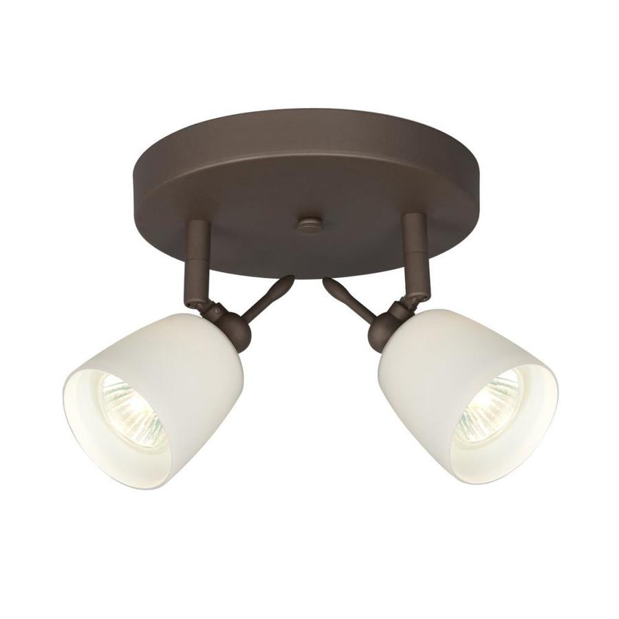 Galaxy Lighting 2Light 7in Oil Rubbed Bronze Flush Mount Fixed Track