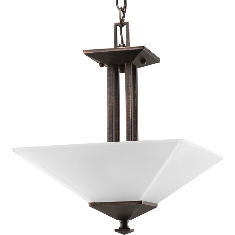 Progress Lighting North Park 12.75in W Bronze Frosted Glass
