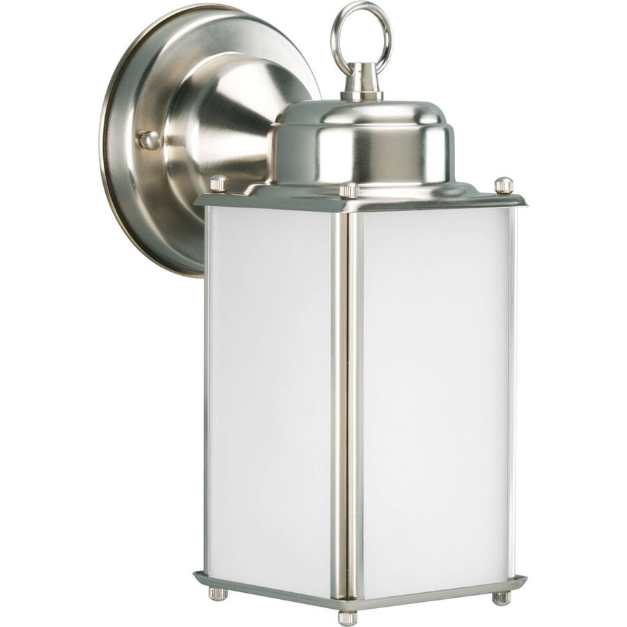 Progress Lighting Roman Coach 10in H Brushed Nickel Gu24 Outdoor Wall