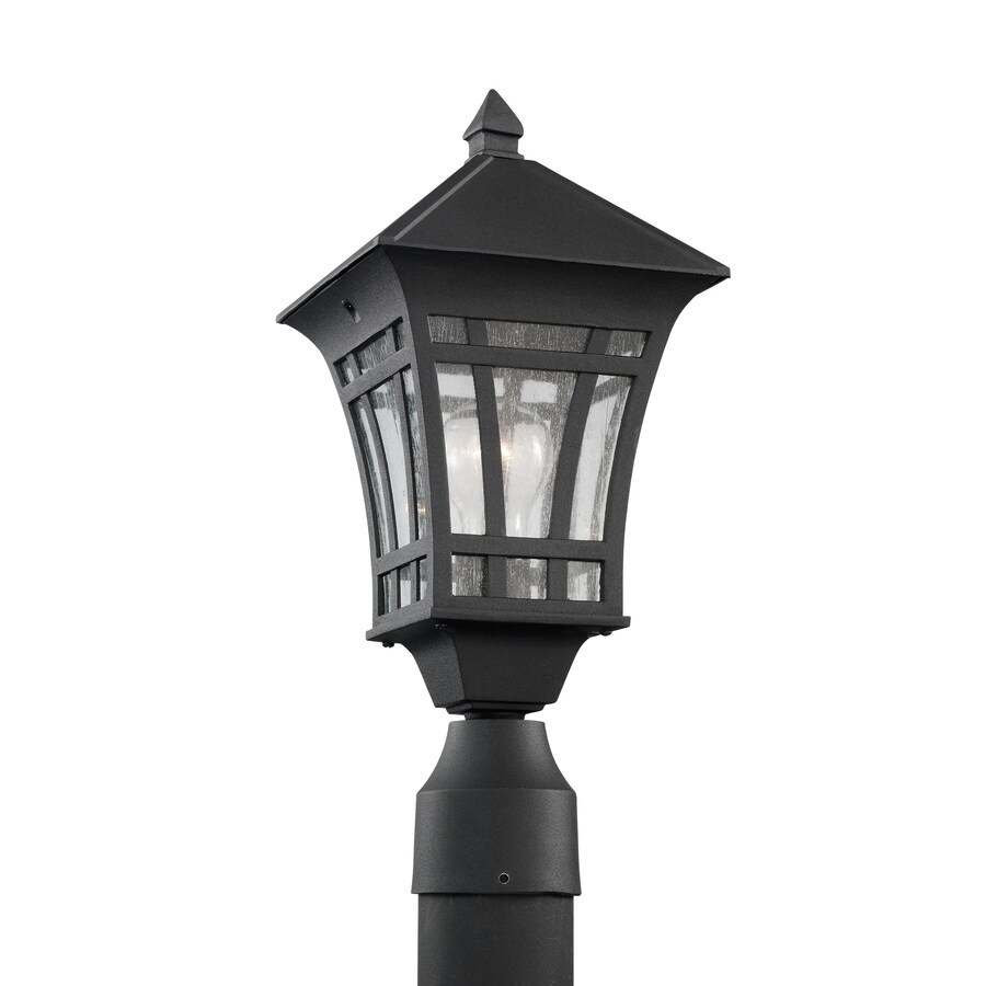 Sea Gull Lighting Herrington 100Watt 16.31in Black Transitional Post
