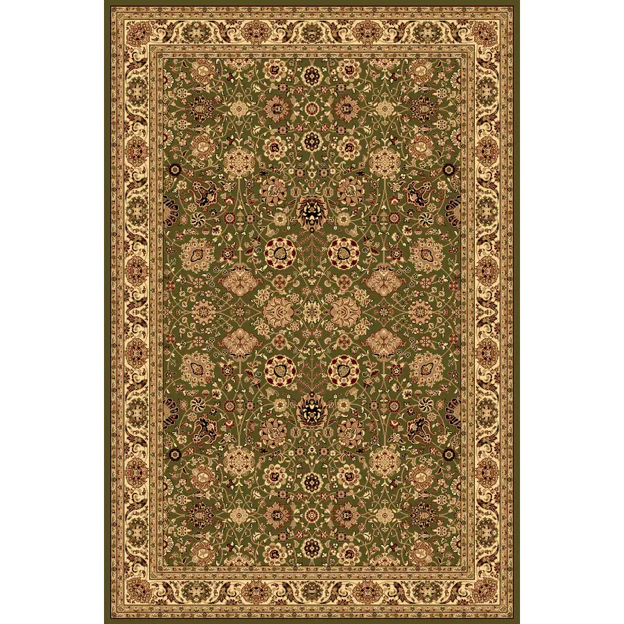 Rugs America New Vision Rectangular Green Floral Woven Area Rug