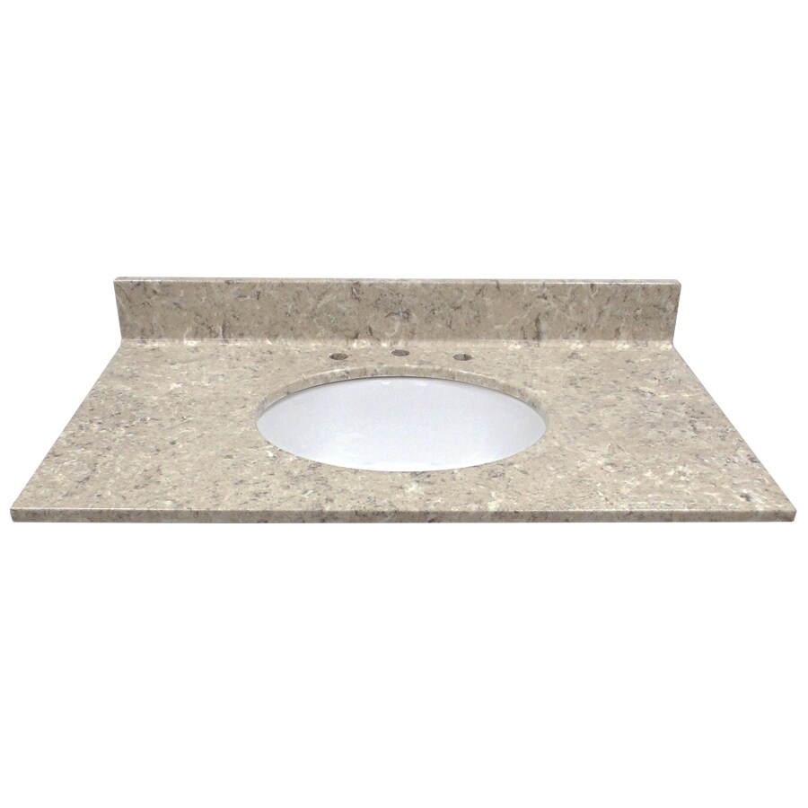 US Marble 37in River Bottom Cultured Marble Bathroom Vanity Top at