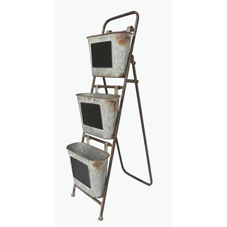 11.375in W x 39.5in H Galvanized Metal Rectangular Planter at