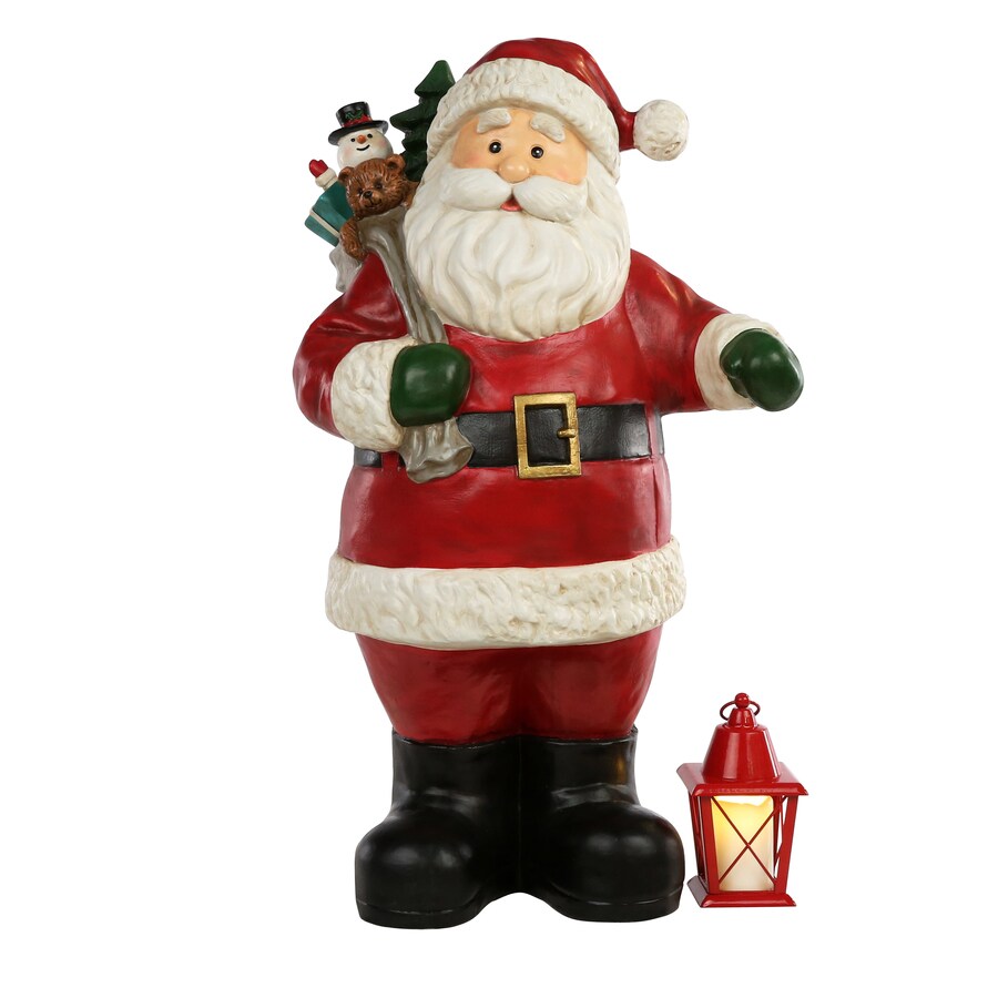 Holiday Living 28in Santa Sculpture with White LED Lights in the