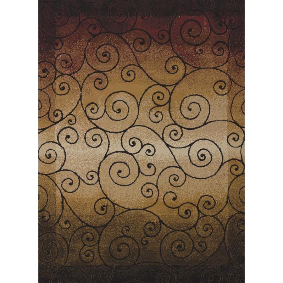 United Weavers Of America China Garden 8 x 11 Berber Indoor Geometric