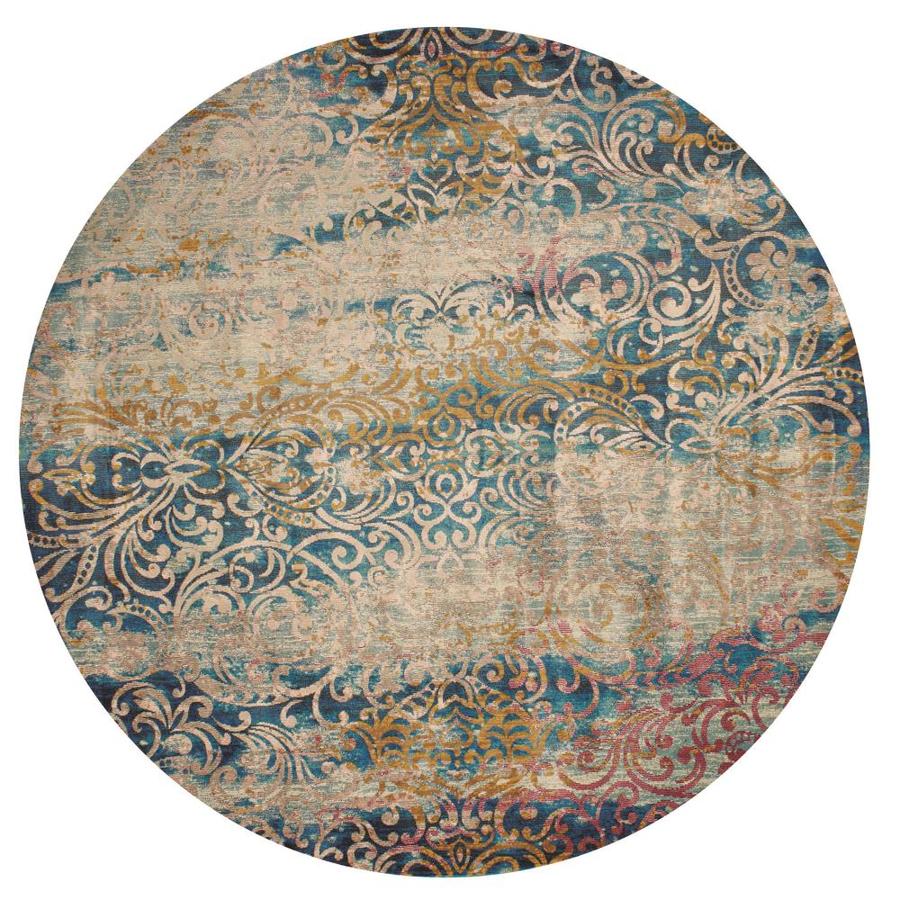 United Weavers Of America Rhapsody Cyan Round Indoor Area Rug in the