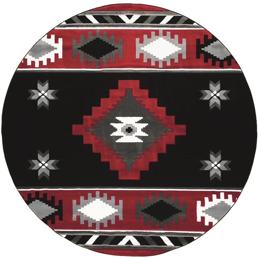 United Weavers Of America Bristol Red Round Indoor Southwestern Area