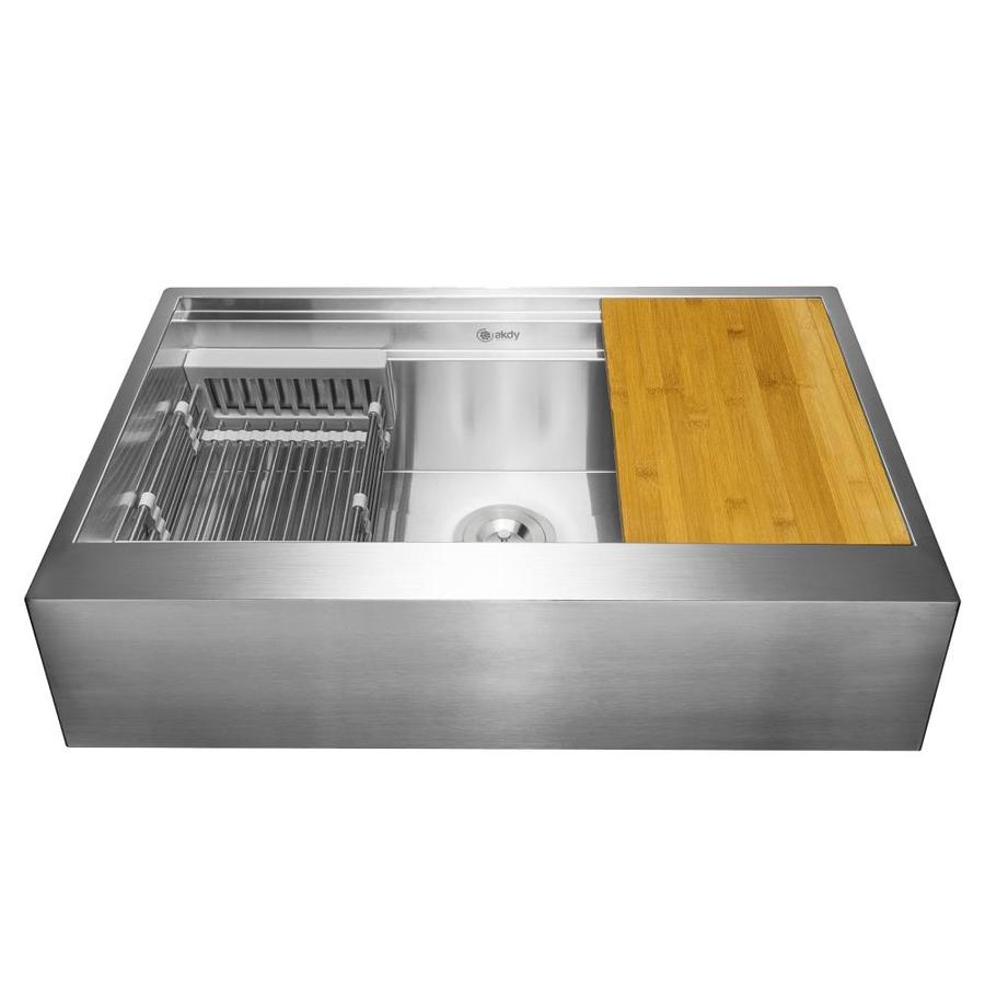 AKDY AllinOne 30in x 20in Brushed Stainless Steel Single Bowl Tall