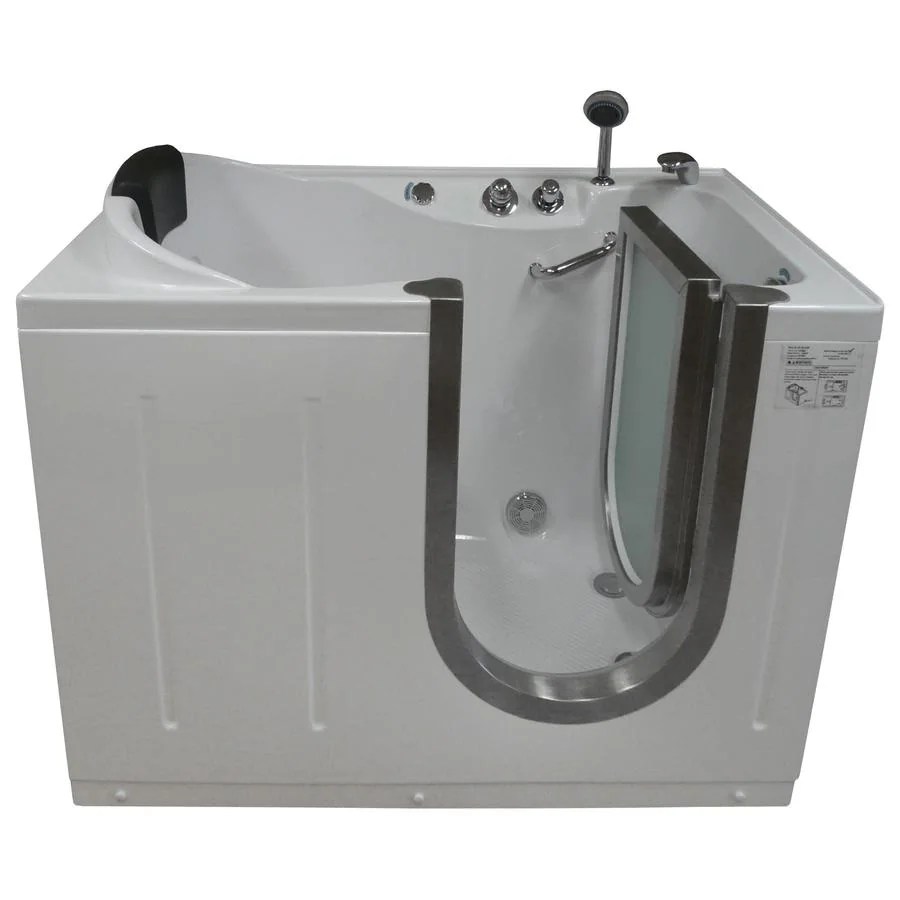 Northeastern Bath 52in White Acrylic WalkIn Bathtub with RightHand