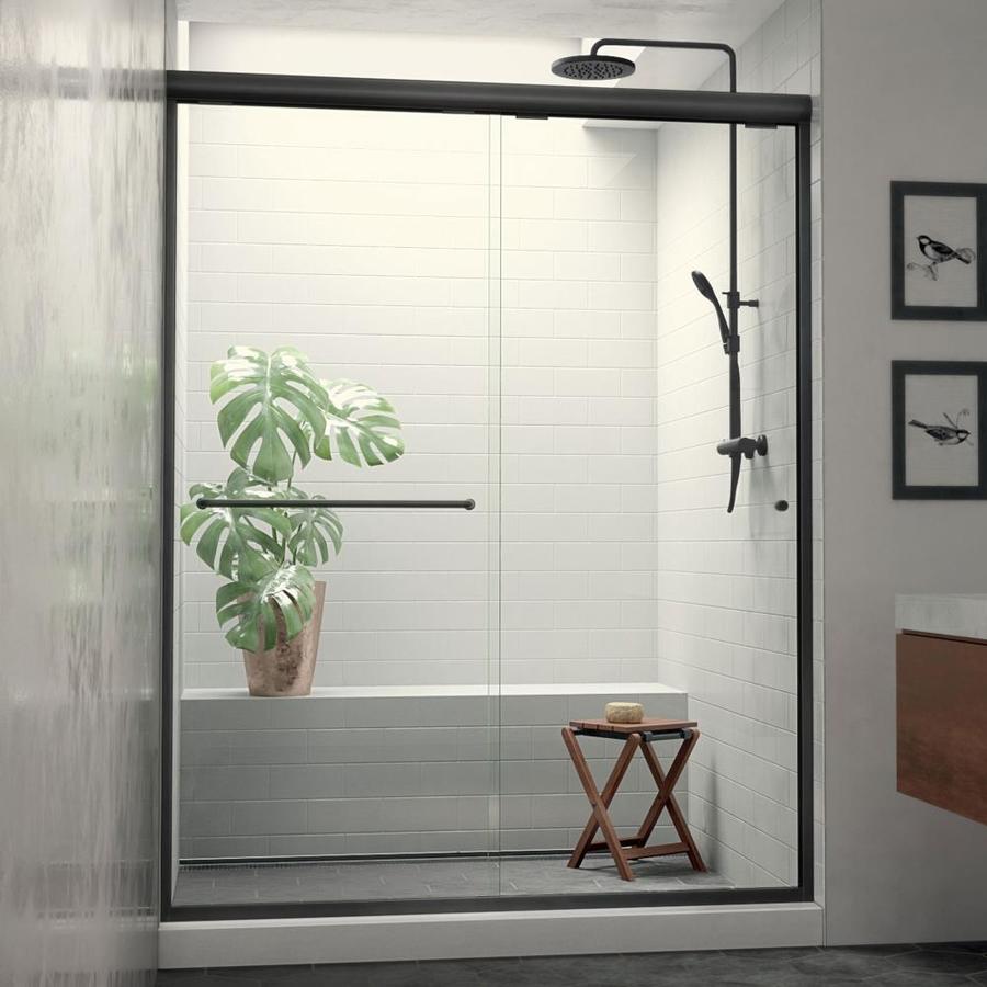 Arizona Shower Door Euro 46in to 48in W Semiframeless Anodized Oil
