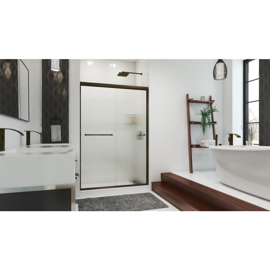 Arizona Shower Door Lite Euro 56in to 60in W Semiframeless Anodized