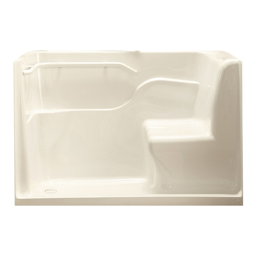 American Standard Cream/Beige/Almond Acrylic OnePiece Shower LED Seat