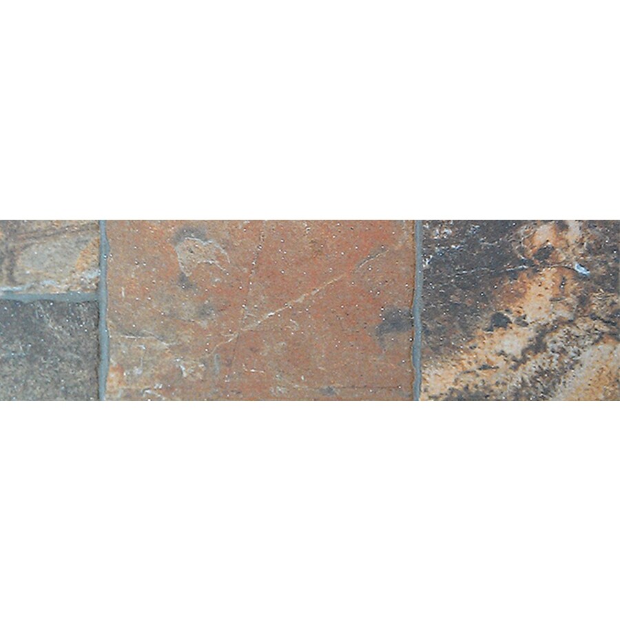 FLOORS 2000 Sunset Red Porcelain Bullnose Tile (3in x 13in) in the