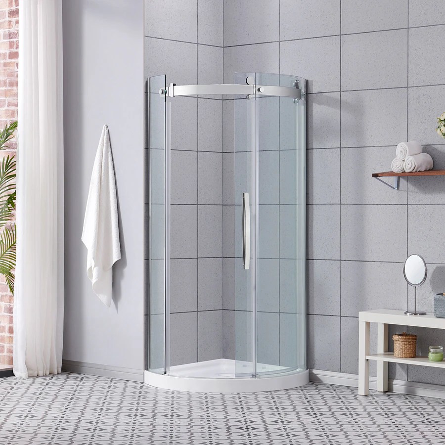 OVE Decors Bel premium 73.25in H x 36in to 36in W Frameless Curved