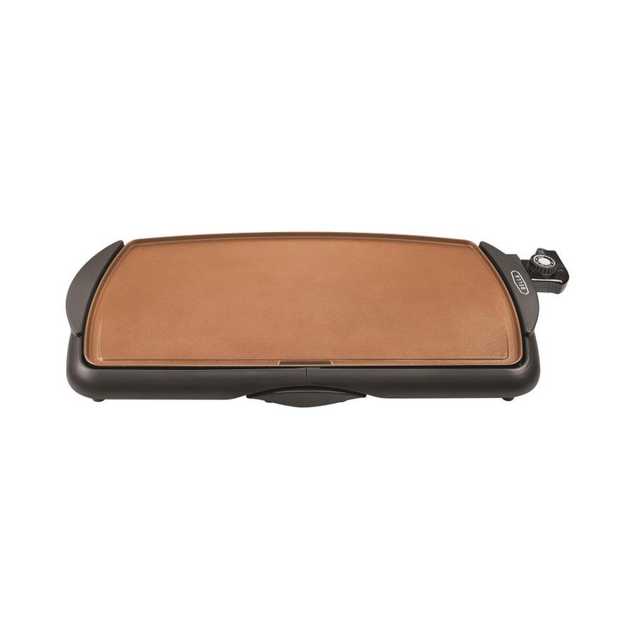 BELLA 20in L x 10.5in W 1500Watt Black and Copper Electric Griddle