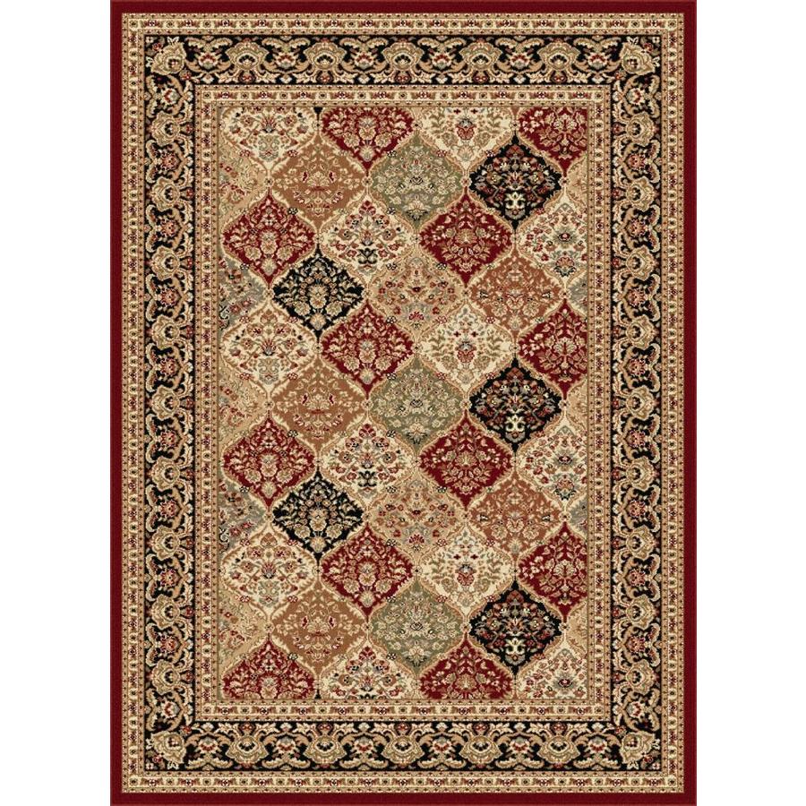 Tayse Sensation Red Rectangular Indoor MachineMade Area Rug 7