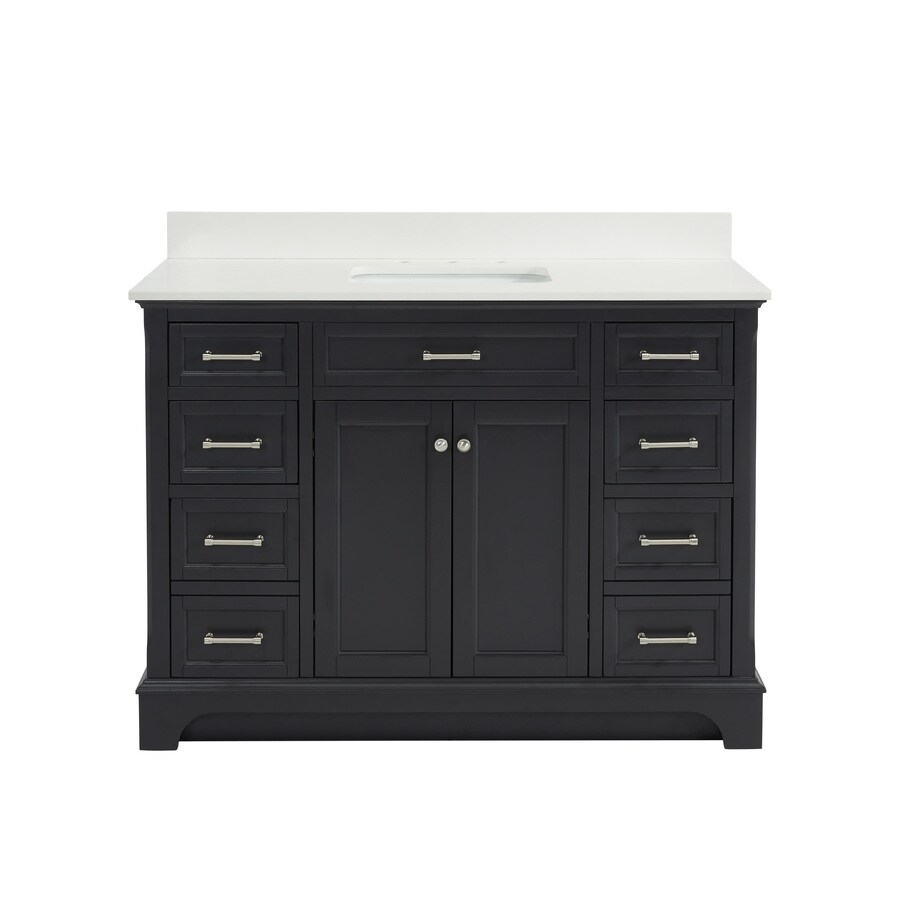 allen + roth Roveland Gray Undermount Single Sink Bathroom Vanity with