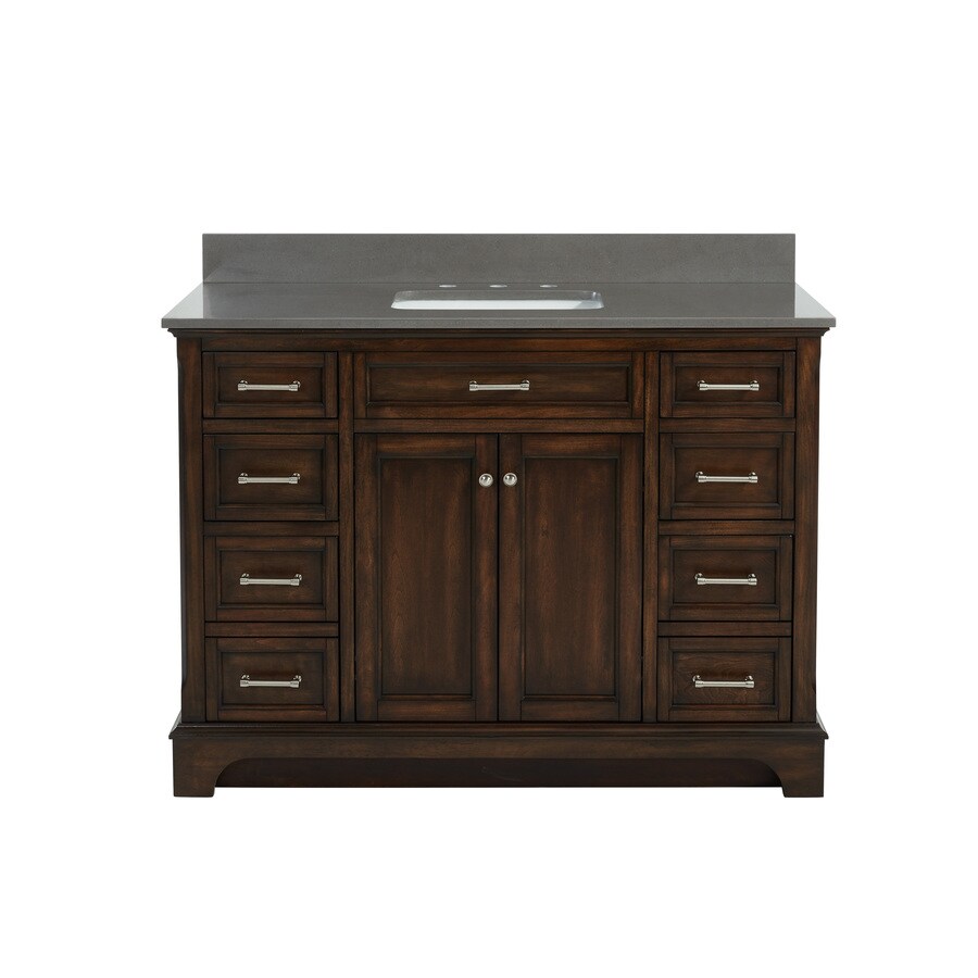 Scott Living Roveland 48in Mahogany Single Sink Bathroom Vanity with