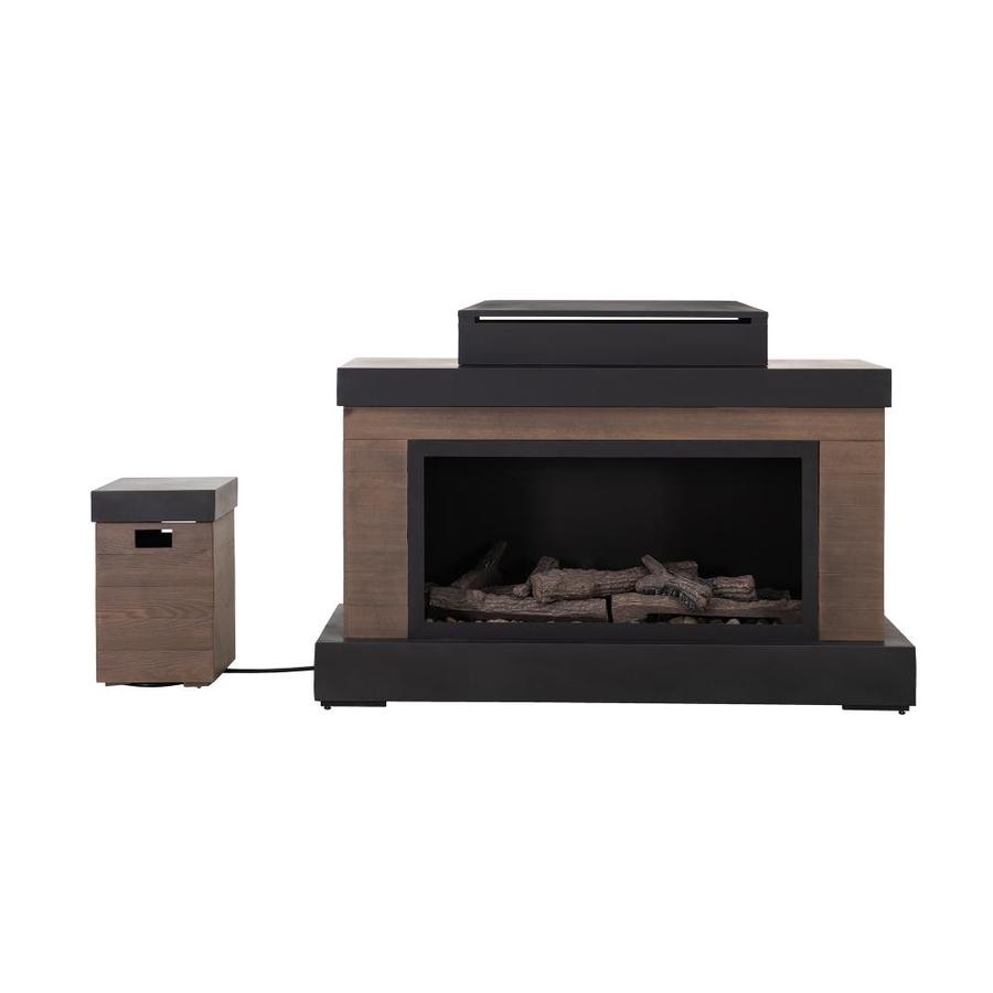 Sunjoy Sunjoy Modern Propane Powered Fireplace with Tank Storage in the