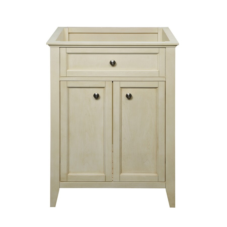 DECOLAV Jordan Modular Antique White Bathroom Vanity 24in x 22in; Actual 24.75in x