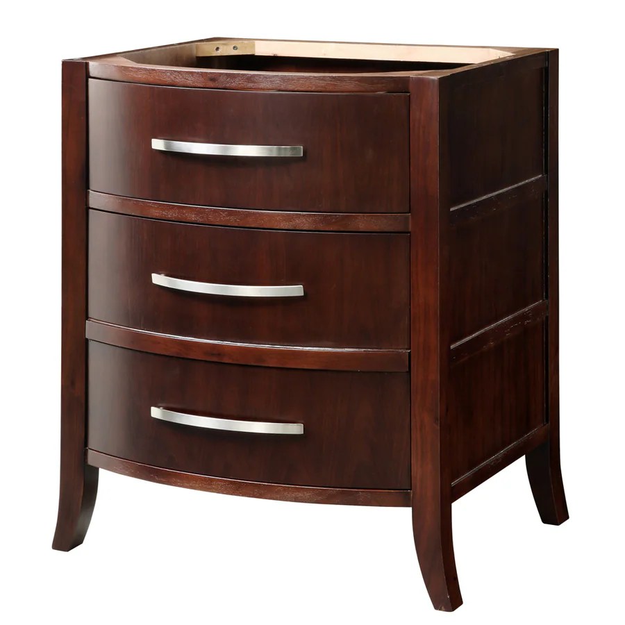 DECOLAV Lola Dark Walnut Bathroom Vanity 24in x 22in; Actual