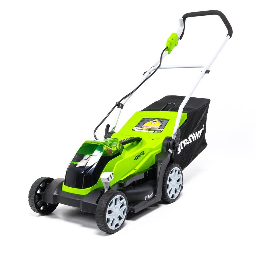 Greenworks 40Volt Lithium Ion 14in Push Cordless Electric Lawn Mower
