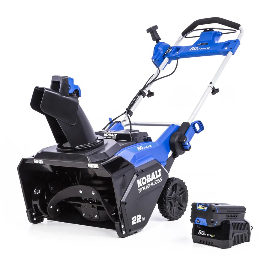 Kobalt 80Volt Max 22in SingleStage Cordless Electric Snow Blower