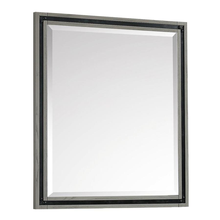 Avanity Dexter 30in Rustic Gray Rectangular Bathroom Mirror in the