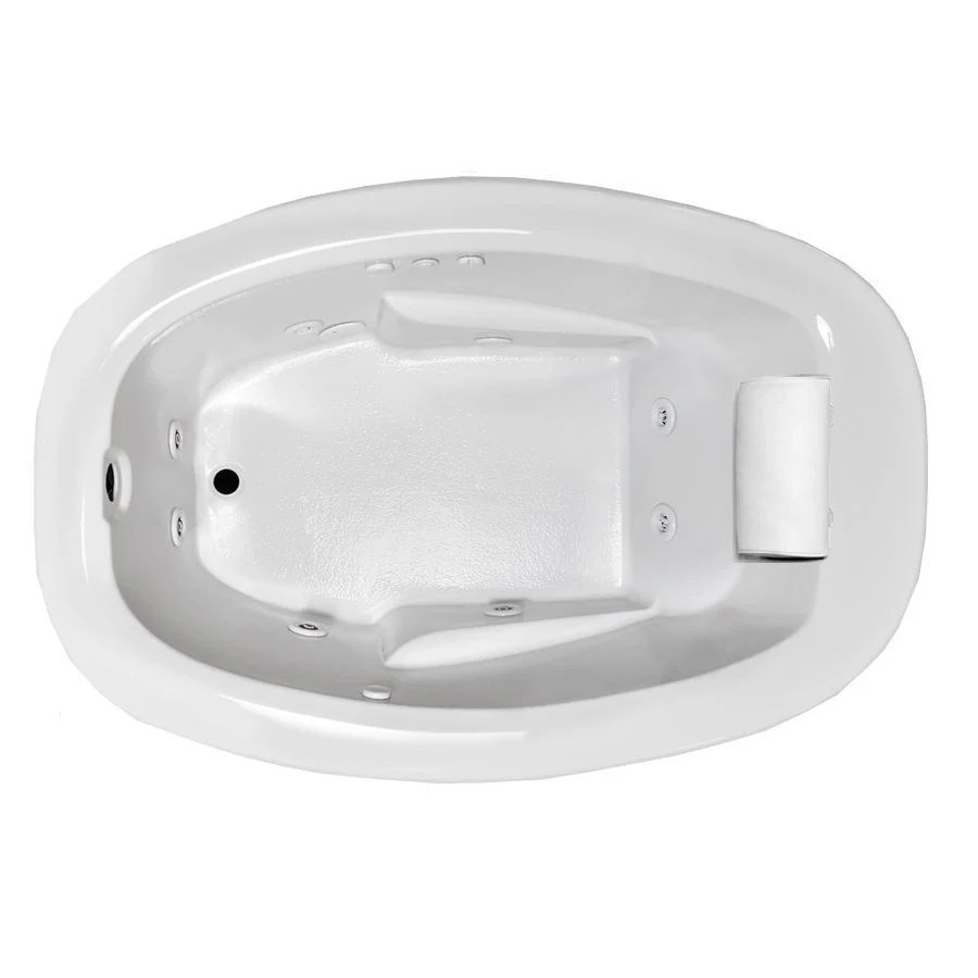 Laurel Mountain Drop In II Plus White Acrylic Oval Whirlpool Tub