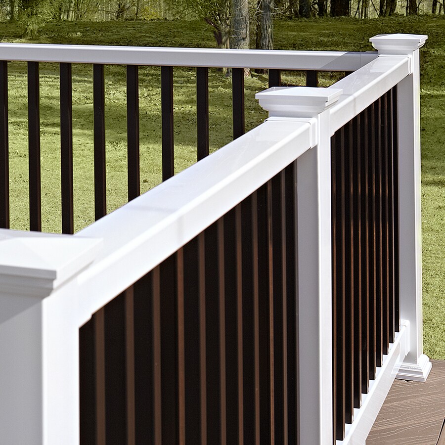 Fiberon Traditional White Deck Handrail in the Deck Railing department