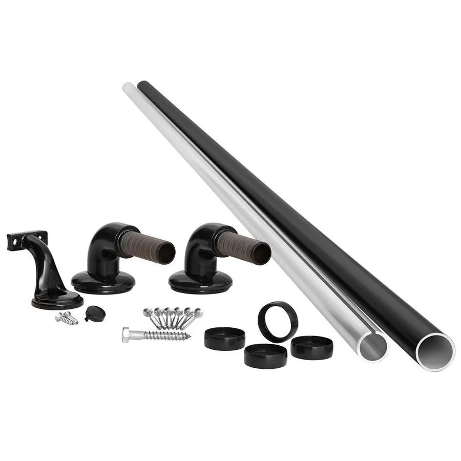 Fiberon ADA Handrail Black PVC Deck Handrail Kit in the Deck Railing