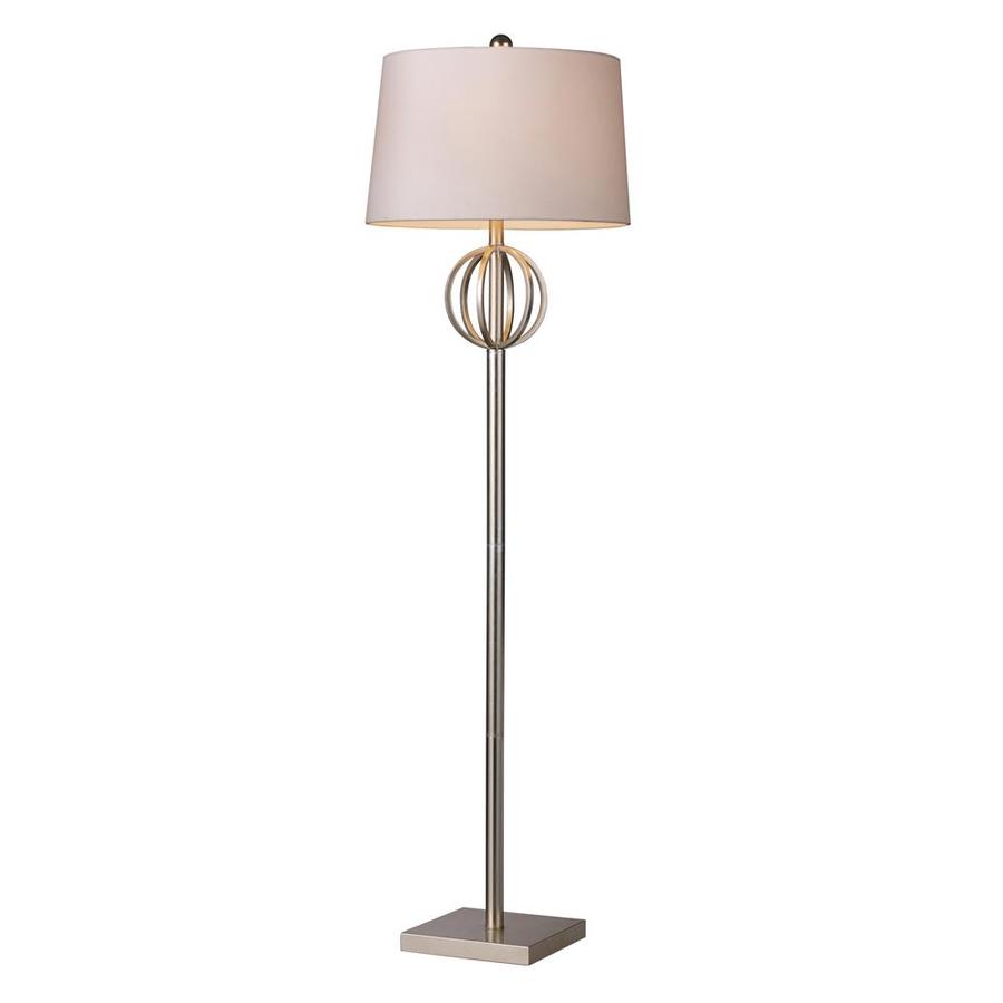 Westmore Lighting Rawson 62in Silver 3Way Floor Lamp with Fabric