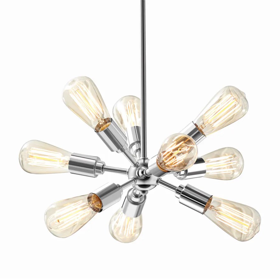 Style Selections Grayford Brushed Nickel Multilight Midcentury Star