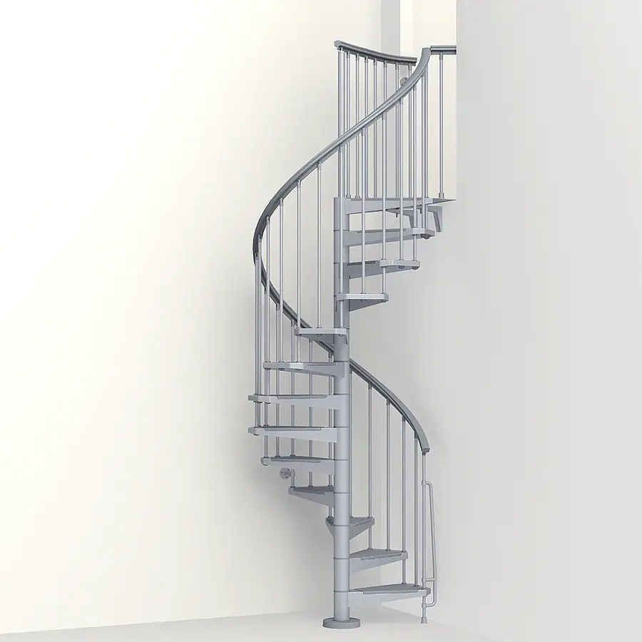 Shop Arke Eureka 47in x 10ft Gray Spiral Staircase Kit at