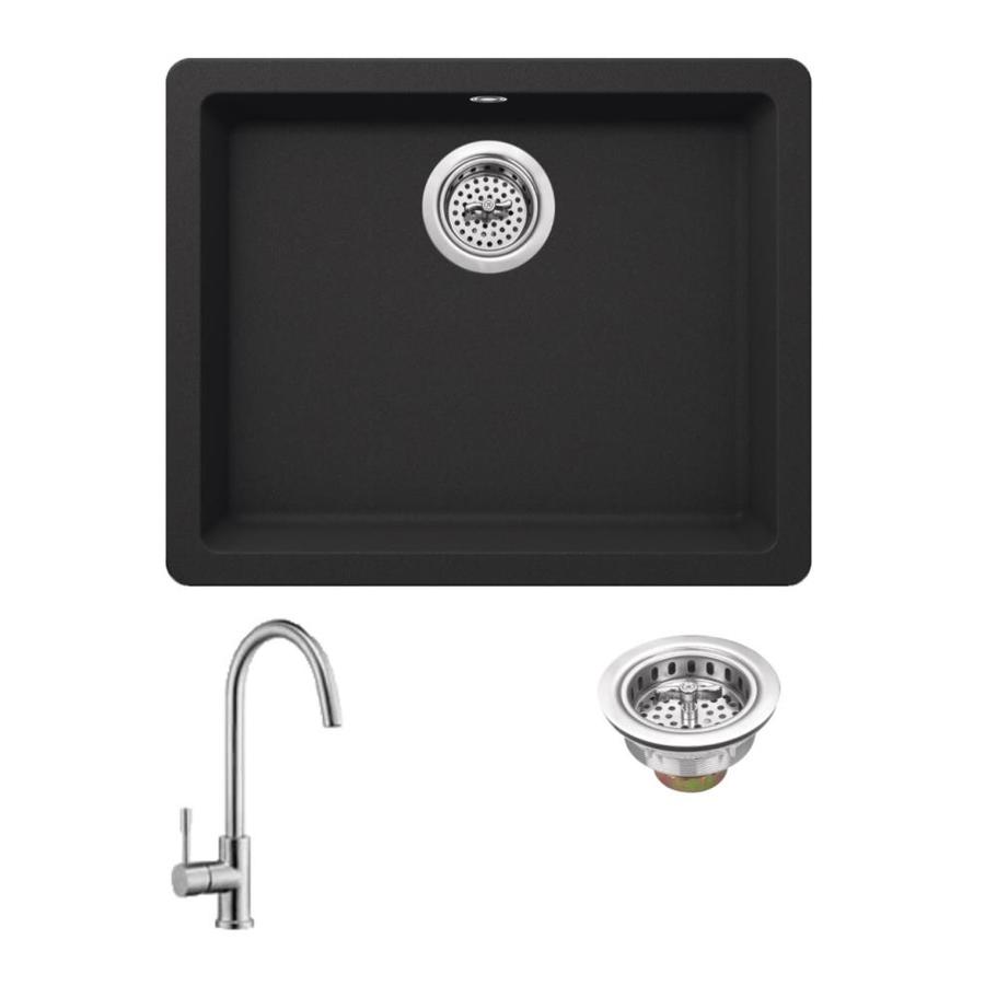 Superior Sinks 21.65in x 16.92in Onyx Black SingleBasin Dropin
