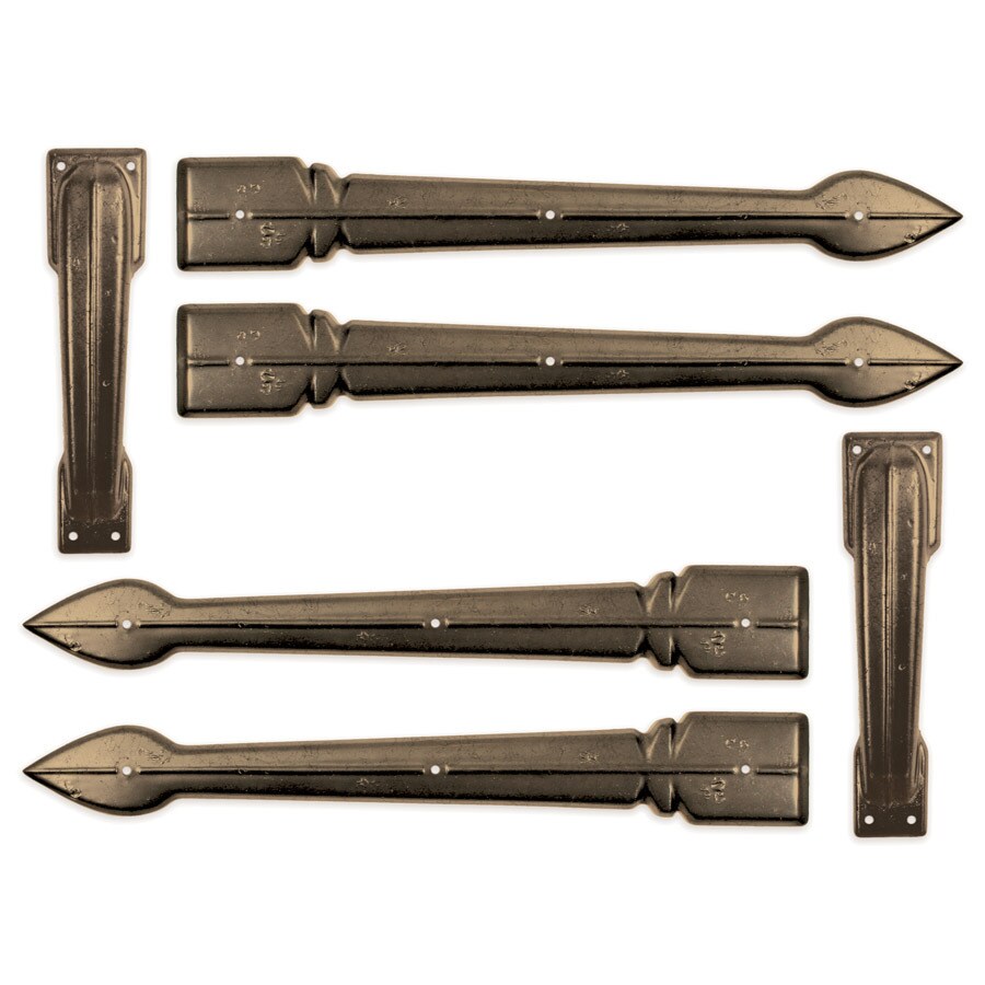 Coach House Accents 19.625in Plastic Garage Door Hinge and Handle Set