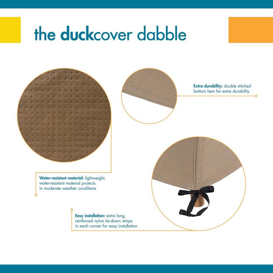 Duck Covers Essential Latte Polypropylene Patio Furniture Cover in the