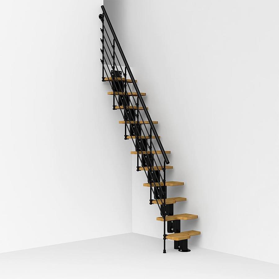 Arke Oaktra 9.1ft Black Modular Staircase Kit at