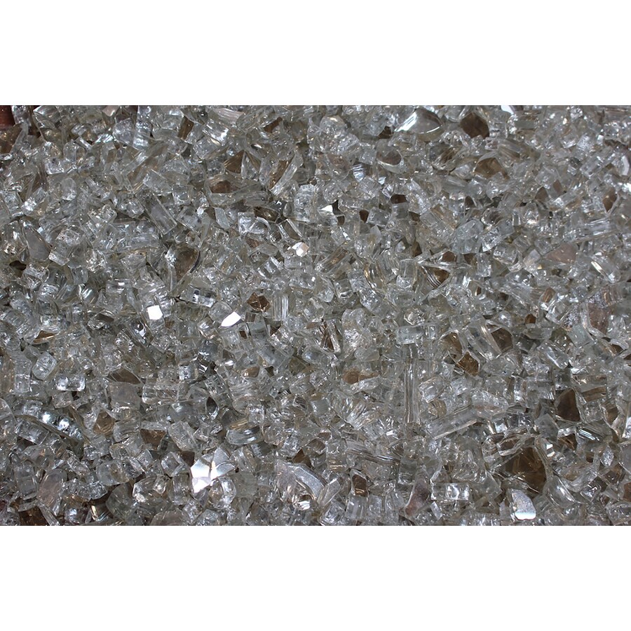Exotic Glass 25 lbs. Clear Crystal reflective Gas Fire Pit Fire Glass