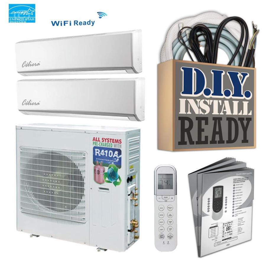 Celiera CHDZ 27000BTU 1300sq ft Dual Ductless Mini Split Air
