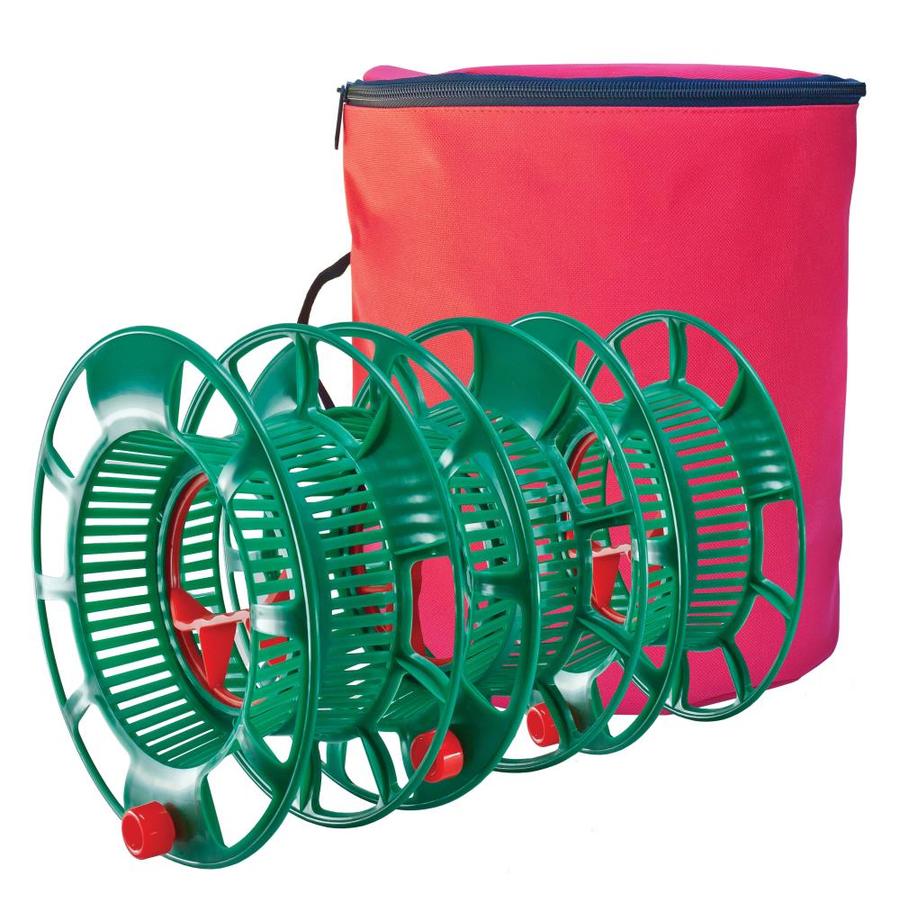 3ct Plastic Holiday Lights Storage Reels in a Storage Bag at