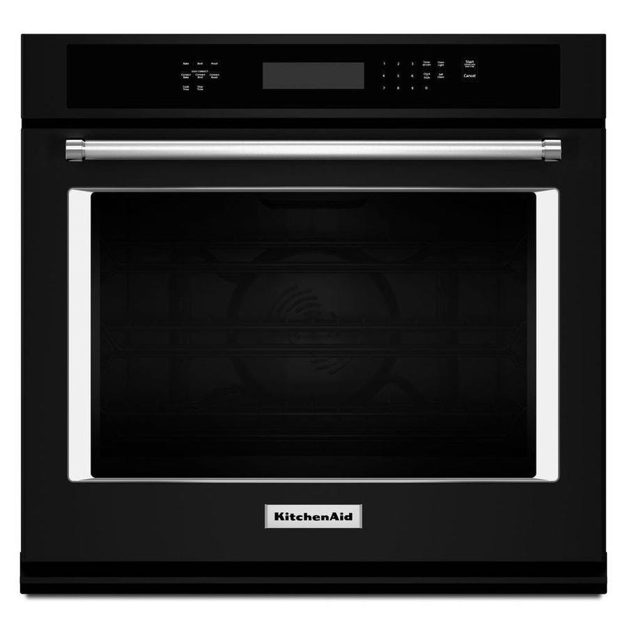 KitchenAid SelfCleaning Convection Single Electric Wall Oven (Black