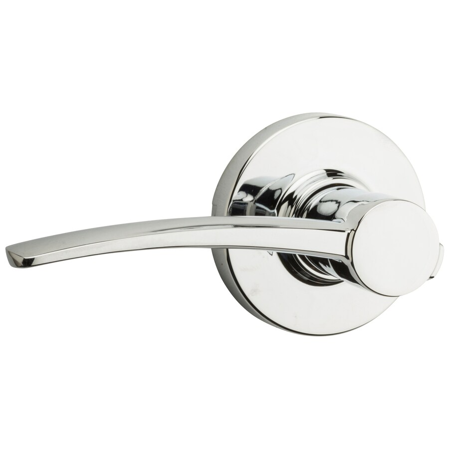Kwikset Katara Polished Chrome LeftHanded Dummy Door Handle at