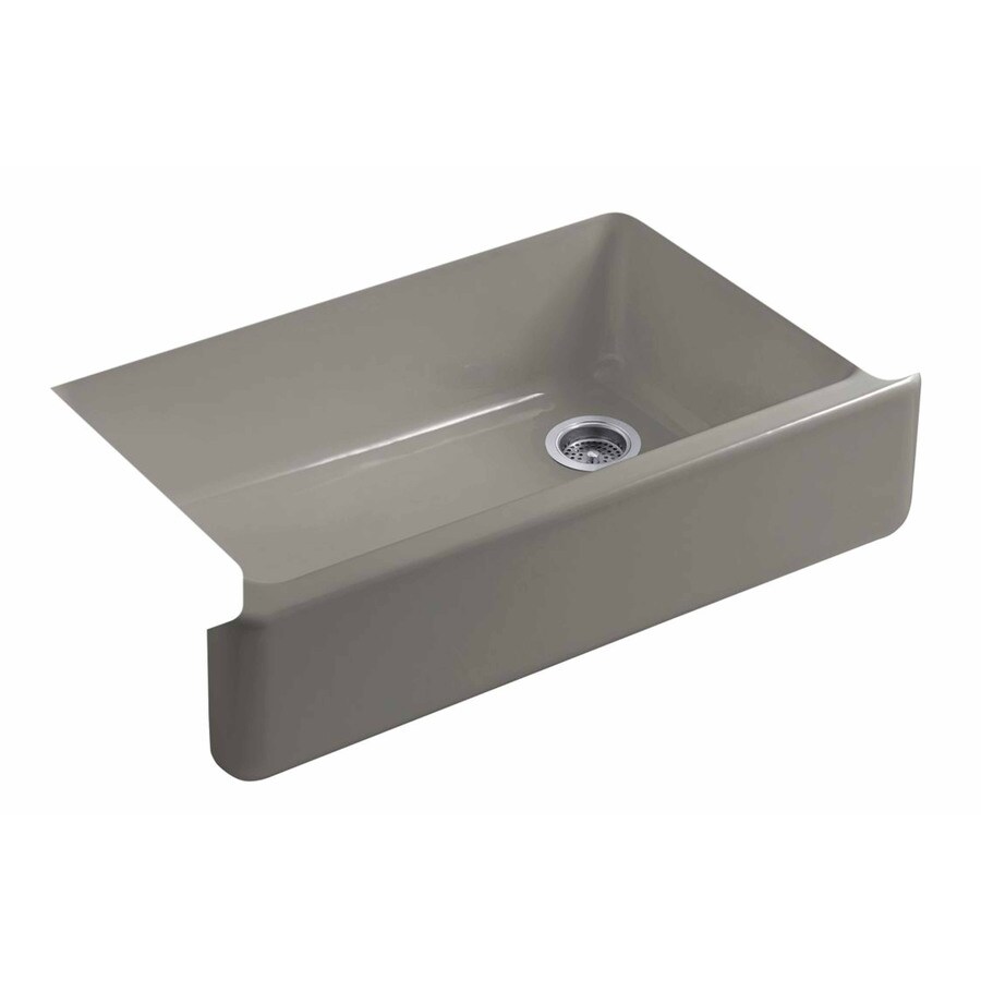 KOHLER Whitehaven 35.68in x 21.56in Cashmere Single Bowl Tall (8in