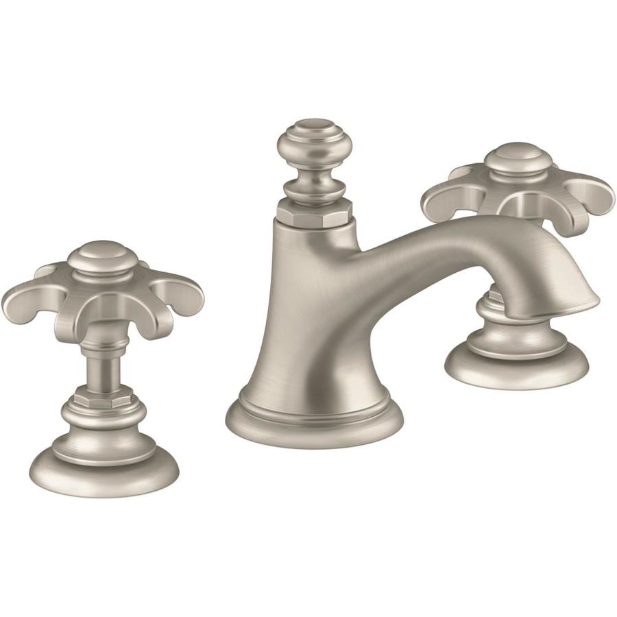 KOHLER Artifacts Polished Chrome 2handle Widespread WaterSense Bathroom Sink Faucet with Drain