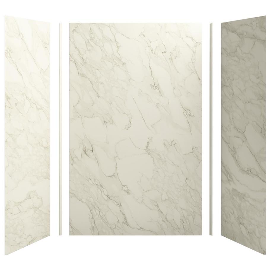 KOHLER Choreograph Crosscut Biscuit Shower Wall Surround Side and Back